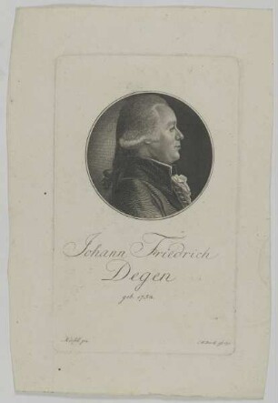 Bildnis des Johann Friedrich Degen