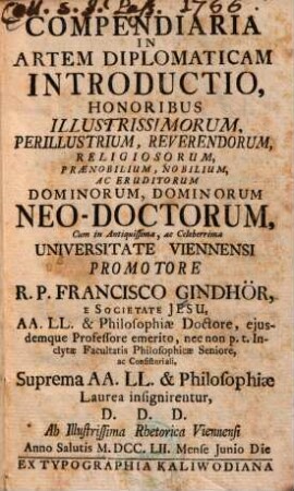 Compendiaria in artem diplomaticam : introductio