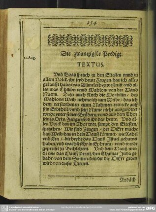 Die zwantzigste Predigt