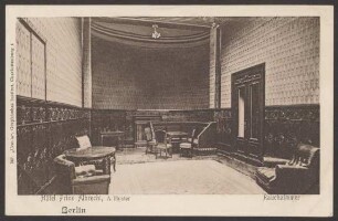 Ansichtskarte "Hotel Prinz Albrecht", Rauchzimmer, Prinz-Albrecht-Straße 9