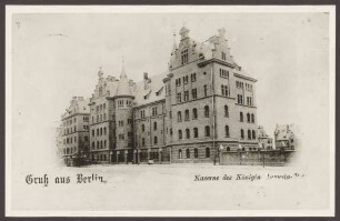 Ansichtskarte "Kaserne des Königin Augusta Regiments"
