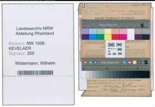 Entnazifizierung Wilhelm Wildermann , geb. 30.10.1908 (Zollbeamter)