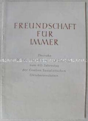 Dokumentation zur Festkundgebung deutscher Naturwissenschaftler und Techniker anlässlich des 40. Jahrestages der Oktoberrevolution