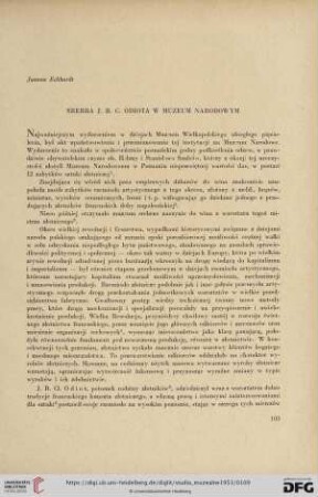 Srebra J. B. C. Odiota w Muzeum Narodowym