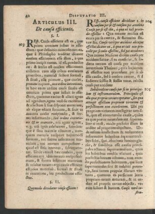 Articulus III. De causa efficiente.