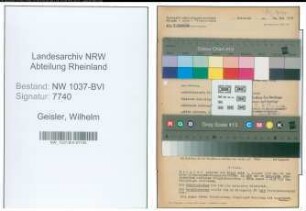 Entnazifizierung Wilhelm Geisler , geb. 07.06.1909 (Lagerarbeiter)