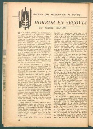 Horror en Segovia : Procesos que apasionaron al mundo