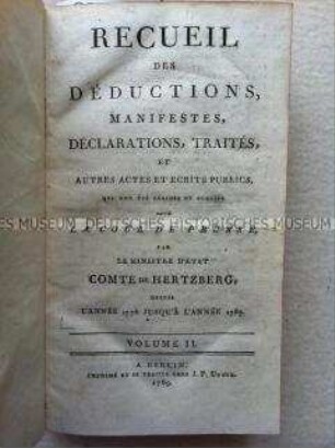 Publikation Preußischer Verordnungen der Jahre 1778-1789