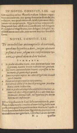 Novel. Constit. LXI. - Novel. Constit. LXX.