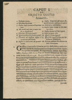 Caput I. De Obiecto Gustus.
