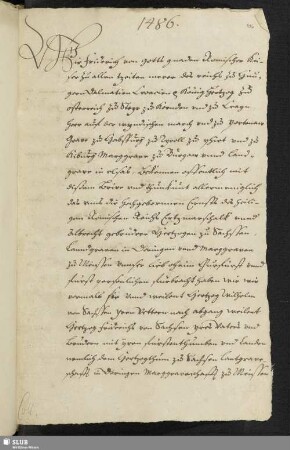[Brief Kaiser Friedrichs betreffend Erblehnen für Ernst und Albrecht, 1486]