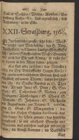 XXII. Straszburg. 1568
