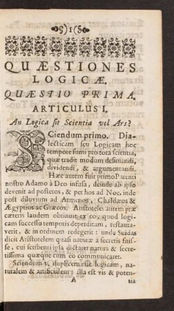 Quaestiones Logicae.