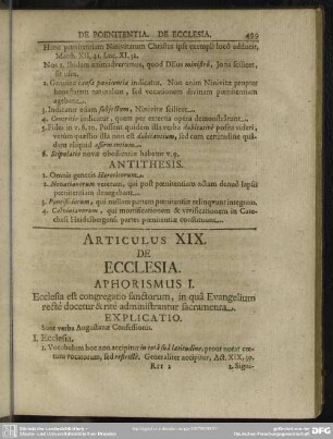 Articulus XIX. De Ecclesia