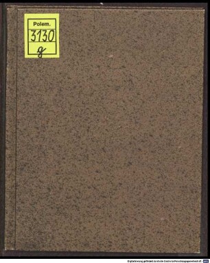 Collatio. De III. Argumentis Antinomicis