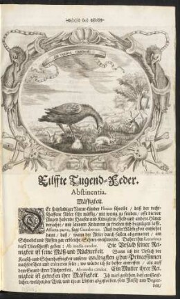 Eillfte Tugend-Feder ... Mässigkeit