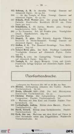 Vierfarbendrucke (Nr. 376-396)