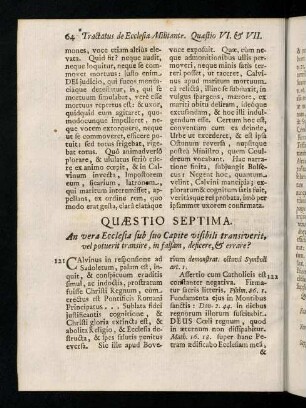 64-84, Quaestio Septima.