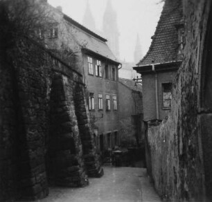Meißen. Blick in die Straße Rote Stufen