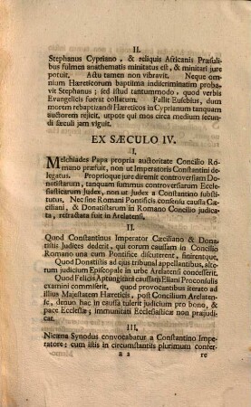 Positiones historicae ex primis octo saeculis