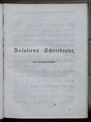 Rosaliens Schreibtafel.