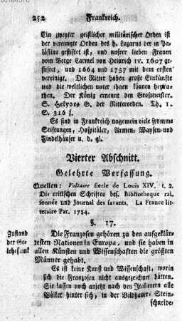 Vierter Abschnitt. Gelehrte Verfassung