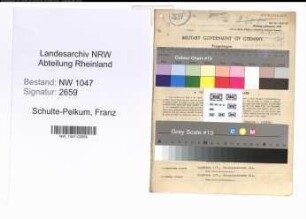 Entnazifizierung Franz Schulte-Pelkum , geb. 16.12.1884 (Angestellter)