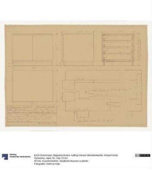 Mappenschrank (Auftrag Volkard), Lichtpause