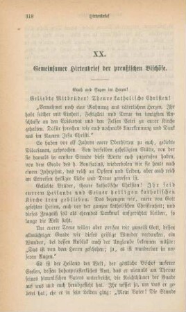 318-322 Gemeinsamer Hirtenbrief der preußischen Bischöfe