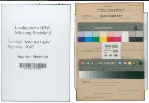Entnazifizierung Heinrich Huerter , geb. 19.08.1898 (Lehrer)