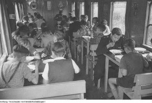 Ferienlagerzug der Reichsbahndirektion (RBD) Erfurt, Juli 1953