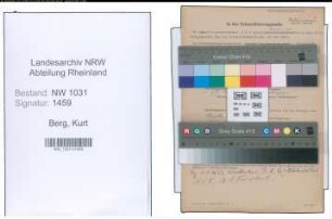 Entnazifizierung Kurt Berg , geb. 17.06.1893 (Amtsrat)