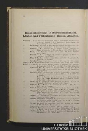 Erdbeschreibung. Naturwissenschaften. Länder- und Völkerkunde. Reisen. Atlanten