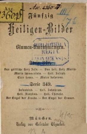 Heiligen-Bilder in Blumen-Umrahmungen, 349