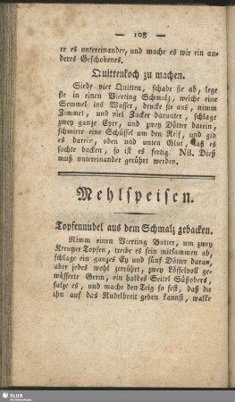 Mehlspeisen