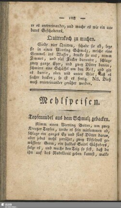 Mehlspeisen