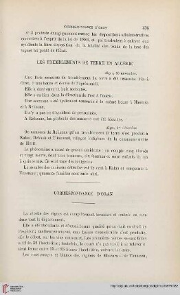 Correspondance d'Oran