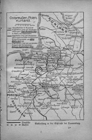 Karte: Ostpreußen, Polen, Kurland.