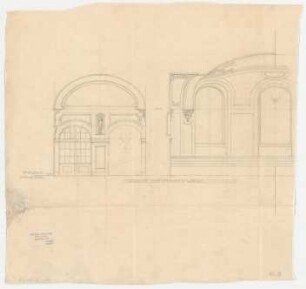 Thiersch, Friedrich von; Ludwigsburg; Garnisonkirche - Emporen - Wände (Ansichten)