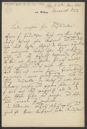 Brief an Friedrich Wilhelm Jähns : 15.03.1866