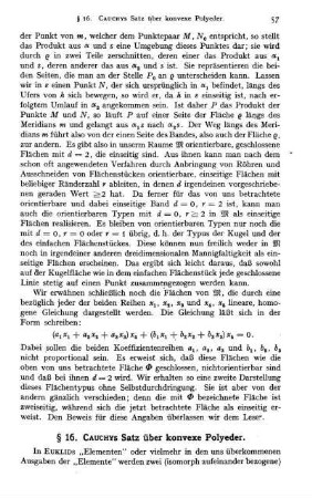 § 16. Cauchys Satz über konvexe Plyeder.