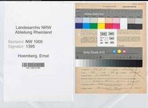 Entnazifizierung Ernst Hoemberg, geb. 24.03.1911 (Bueroleiter)