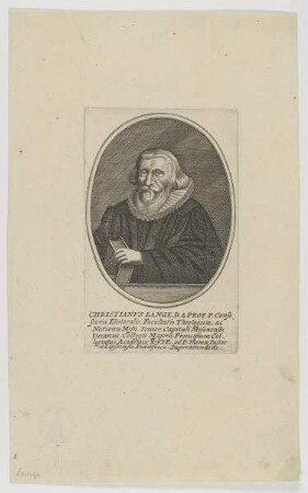 Bildnis des Christianvs Lange