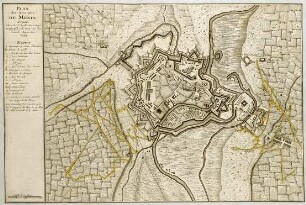 WHK 22 Österreichischer Sukzessionskrieg 1740-1748 bis zum Aachener Frieden: Plan des Attaques de Menin