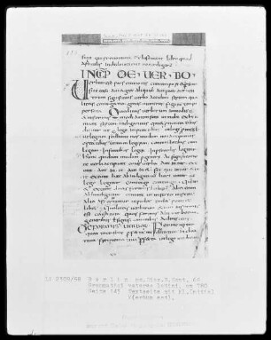 Sammelhandschrift grammatischer Lehrtexte, Grammatici veteres latini — Initiale V (erbum est), Folio 143 recto