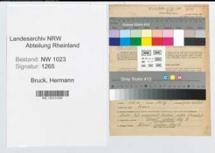 Entnazifizierung Hermann Van Den Bruck , geb. 16.04.1896 (Lehrer)