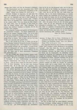 234-235 [Rezension] Sachsse, Eugen, Einführung in die praktische Theologie