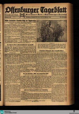 Offenburger Tageblatt, Samstag+Sonntag