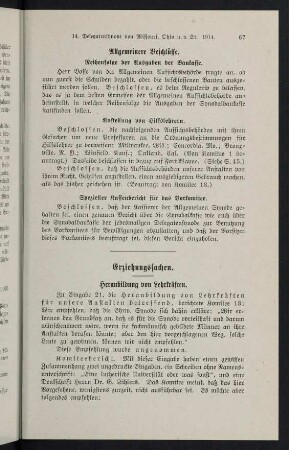 67-72, Erziehungssachen