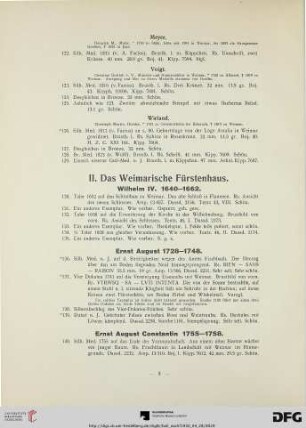 II: Das Weimarische Fürstenhaus (Nr. 130-277)